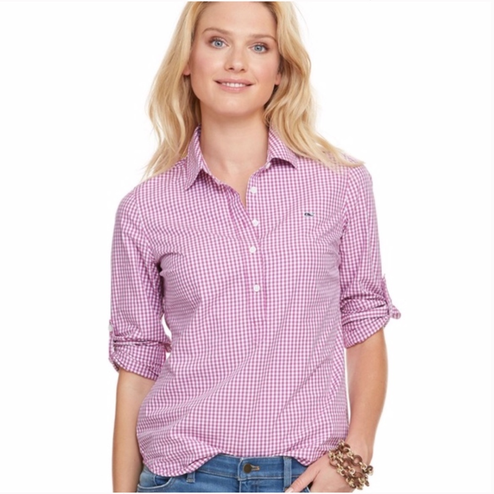 Vineyard Vines Half Button Checkered Popover - image 7